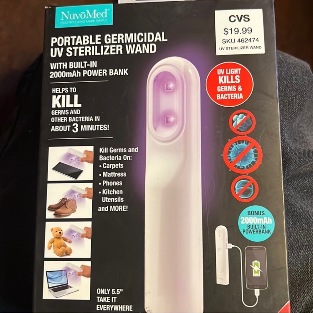 New NuvoMed Portable UV Sterilizer Wand for Hotels & More
